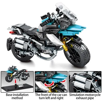 SEMBO Off-road Motorcykel byggesten By Skaberen Tekniske Samle Street Racing Motorcykel Ride Mursten Legetøj For Børn