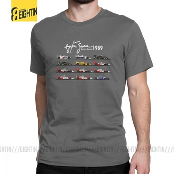 Menneskets Alle Biler Ayton Senna Racing Car T-Shirt Besætning Hals kortærmet Toppe Pure Cotton t-Shirt Sommer T-Shirts