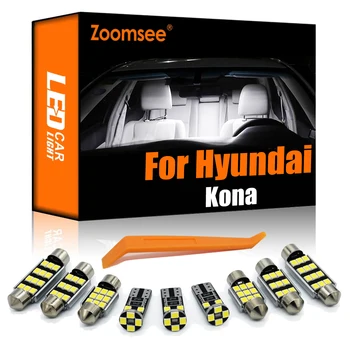Zoomsee 12Pcs Interiør FØRTE Til Hyundai Kona 2017 2018 2019 2020 + Canbus Køretøj Pære Indendørs Dome-Kort Læsning af Bagagerum Lys Kit