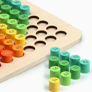 Træ-9*9 Multiplikation Tabel yrelsen tælle blokke læring legetøj til børn numre matematik legetøj læring spil 5-8 år, gift