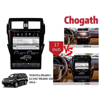 Chogath bil gps navigation 17 TOMMER Tesla Stil Android 7.1 system bil-gps for TOYOTA PRADO / LC150 / PRADO 150-2017 6810
