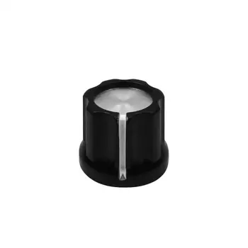 NYE 12pcs Aluminium Musselmalet Sort Plast Kontrol Potentiometer Drejeknapper 180 grader