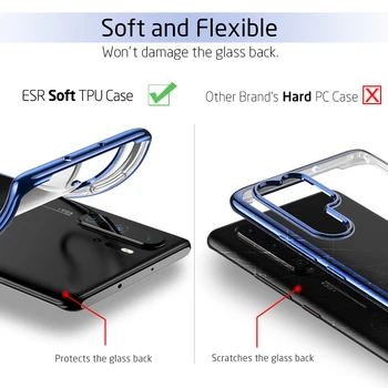 ESR Sagen for Huawei P30 P30 Pro Ultra Tynd Cover Luksus Soft TPU Plating Ramme Gennemsigtige Kofanger Sagen for Huawei P30 P30 Pro