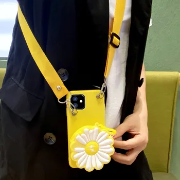 3D Lille Daisy Phone Case for Samsung Galaxy A31 A51 A71 5G A01 A11 A21 A21s A81 A91 A41 M11 M31 M30S Soft Cover Tegnebog taske