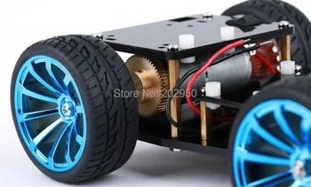 4WD RC Smart Bil Chassis Til Arduino-Platformen Med MG996R Metal Gear Servo Bearing Kit for Styreanlæg Kontrol DIY 4 Hjul Robot
