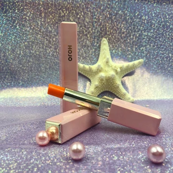 Hojo moisturizing lipstick pink orange farve fuld lip care vandtæt langvarig temperatur farve Jelly Lip Balm 692