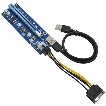 M. 2 NGFF til PCI-E X16 Slot Overførsel Kort, Minedrift m.2 Riser med sata til 6pin power kabel-Riser card Extension Line for BTC-enhed