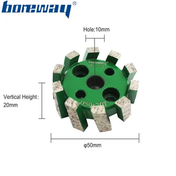 Boreway Levere Et Stykke D50*20T*10H Segmenteret Diamant Stubbing-Hjulet For Vand Hul Plade Af Kvarts