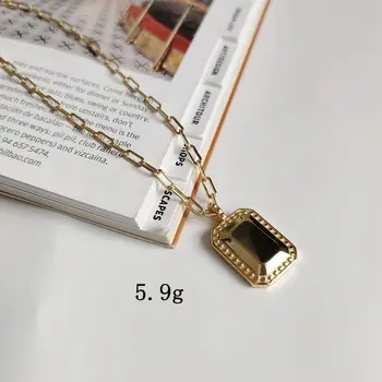 Silvology 925 Sterling Sølv Spejl Overflade Halskæde Guld Med Blank Fashionable Halskæde Til Kvinder Charme Smykker