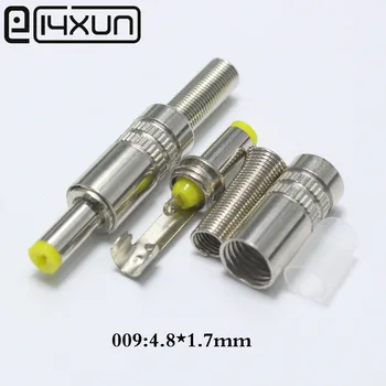 EClyxun 10stk Metal 4.8x1.7mm 4.8*1,7 mm DC Male Jack Stik