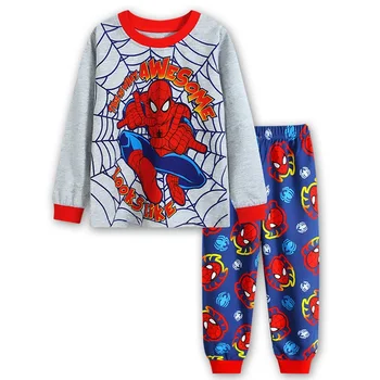 Hot Sælger Nattøj Baby Tegnefilm Sæt Tøj Drenge Piger Fuld Ærme Nattøj Nat bære Børn Pyjamas Pijamas