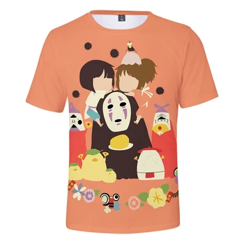 Høj Kvalitet Spirited Away 3D-T-shirt Mænd/Kvinder Populære Casual Harajuku Animationsfilm T-shirt med Print Spirited Away kortærmet t-Shirts Top