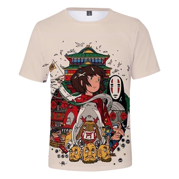 Høj Kvalitet Spirited Away 3D-T-shirt Mænd/Kvinder Populære Casual Harajuku Animationsfilm T-shirt med Print Spirited Away kortærmet t-Shirts Top