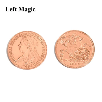 Dronning Victoria Gammel Mønt (Kobber,Dia 3,8 cm) Magic Tricks Tryllekunstner Tilbehør Lukke Op Illusion Prop Vises Forsvinde, Mønt Magi 7025