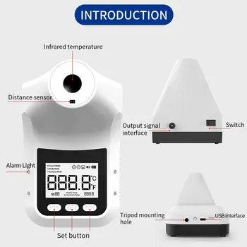 K3 PRO Håndfri LCD-Skærmen Digital termometro Smart Ikke-kontakt Pande Krop voksen kontor butik Infrarød Termometer
