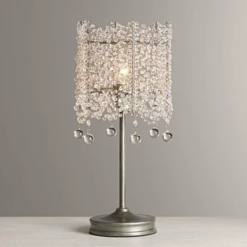 Høj kvalitet vintage bordlampe crystal bord lys AC110V 220v glans cristal belysning i hjemmet