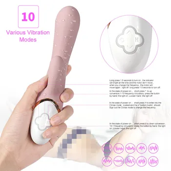 10 Frekvens G Spot Vibrator til Kvinder Dildo Rabbit Vibrator til Vaginal Klitoris Massager Kvindelige Masturbator Sex Legetøj til Kvinder