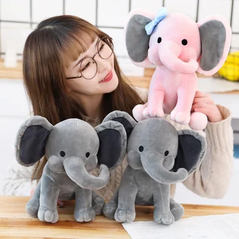 25CM Baby Søde Elefant Plys Udstoppet Legetøj Dukke Bløde Dyr Plys Legetøj