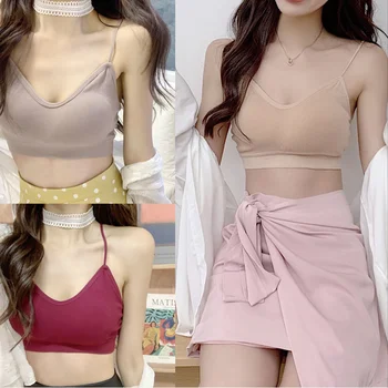 2020 ny tilbage undertøj kvindelige studerende koreanske version tråd slynge vest med breast pad indpakket sexet bh 7091
