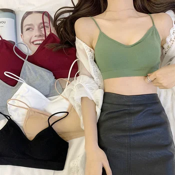 2020 ny tilbage undertøj kvindelige studerende koreanske version tråd slynge vest med breast pad indpakket sexet bh