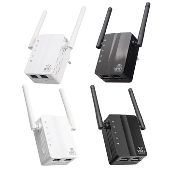 2,4 G Wireless WiFi Repeater Dual Band 300Mbps Signal Forstærker Booster 2 Antenner WiFi Range Extender Wlan-eller LAN-Port Router