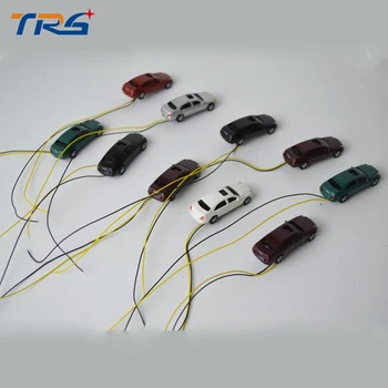 Teraysun 1:150 model light car, 20pcs lys skala biler miniature model bil
