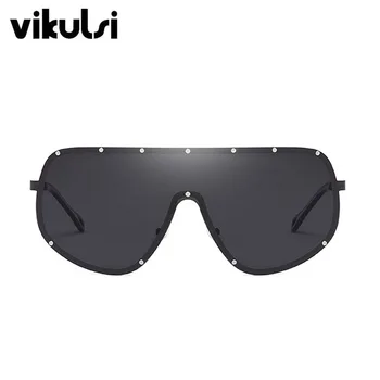 2018 Nitte Luksus Polariserede Solbriller Kvinder Brand Designer Uindfattede Overdimensionerede solbriller til Mænd Vindtæt Goggle Store Briller UV400