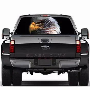 1STK Bil Mærkat Flag Bald Eagle Warbird Flag Ansigt bagruden Grafisk Decal Lastbil Suv Bageste Hale Forruden Mærkat Tilbehør
