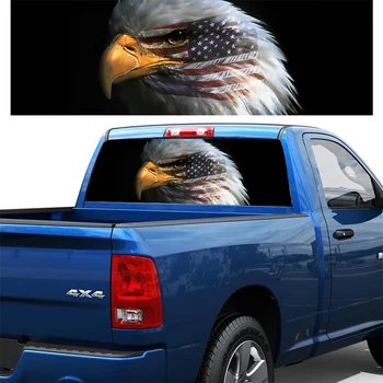 1STK Bil Mærkat Flag Bald Eagle Warbird Flag Ansigt bagruden Grafisk Decal Lastbil Suv Bageste Hale Forruden Mærkat Tilbehør