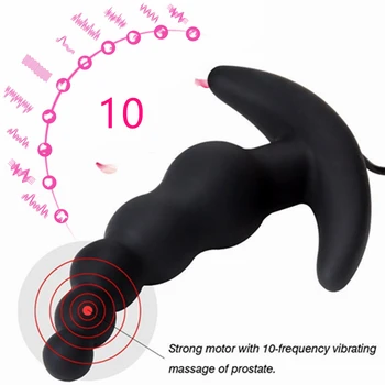 10 hastigheder G-Punkt Stimulere prostata massager Anal Vibrator anal Vibrator-plug Mandlige Sex Legetøj Sex Produkter, voksen sex legetøj til mænd 7190