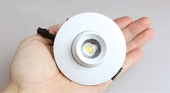 3W Lysdæmper Indbygget LED Loft Lampe Lys Sort Hvid, Dæmpbar Led Loft Spot Belysning