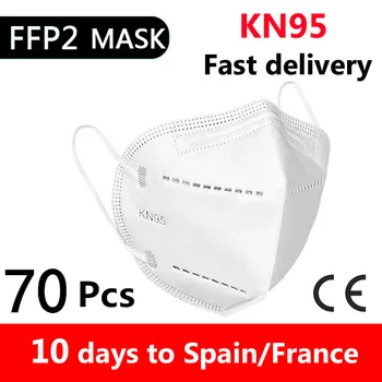70Pcs ffp2mask Genanvendelige kn95 masker ce-certificeret voksen ffp2reutilizable mascherine KN95 Mascarillas ansigtsmaske, Beskyttende Masker