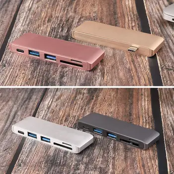 USB-C-Hub Til SD-TF-Læser Slot Hub 3.0 PD Thunderbolt 3 USB-C-Hub Adapter til MacBook Nye Pro Air 12 13 15 16 2020 2019 A2141