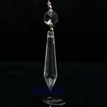 HIERKRYST 50 stk/meget Klart Lysekrone Glas Krystaller Lampe Prismer Dele Hængende Vedhæng 50mm 2