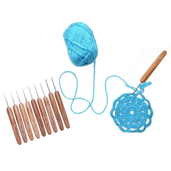 LMDZ 10stk/Sæt 0,5 mm-2.75 mm Bambus strikkepinde Sæt Små Lace Knitting Kroge Sæt DIY-Hæklet Kroge Nåle For Garn Håndtag