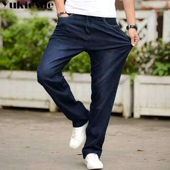 Vintage jeans mænd casual denim jeans Mænd Business Casual Strække loose Jeans Klassiske Bukser Denim Bukser mail-stor størrelse 7276