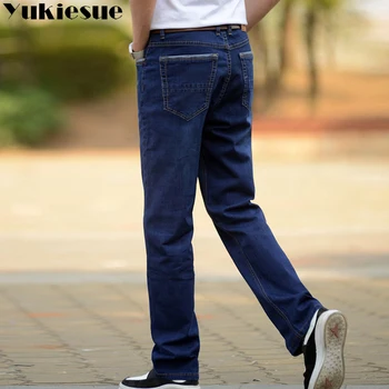 Vintage jeans mænd casual denim jeans Mænd Business Casual Strække loose Jeans Klassiske Bukser Denim Bukser mail-stor størrelse