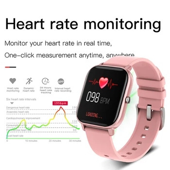NYE LIGE 2020 Smart Ur Kvinder Sport Fitness Tracker IPX7 Vandtæt LED Fuld Touch Screen velegnet Til Android ios-smartwatch