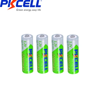 PKCELL 4STK AAA-1000 MAH NIMH-batteri og 4stk AA 2200MAH 1,2 v NIMH AA genopladelige batteri lav egen afladning af batterier for legetøj 7373