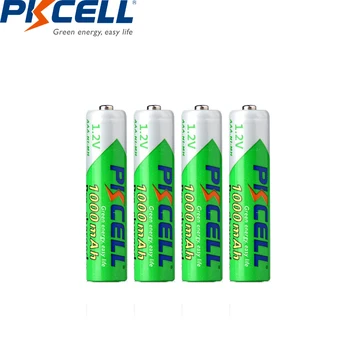 PKCELL 4STK AAA-1000 MAH NIMH-batteri og 4stk AA 2200MAH 1,2 v NIMH AA genopladelige batteri lav egen afladning af batterier for legetøj