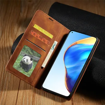 Luksus Læder Stærke Magnetiske Tilfældet For Xiaomi Mi 10T 10 T Pro Lite Xiomi Flip Wallet-Kortholderen Slots Stå Phone Cover Tasker