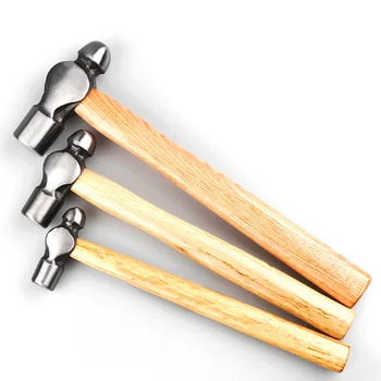 Skridsikre runde hoved hammer med Træ-Håndtag af stål bolden pein hammer for Træbearbejdning maskinarbejder reparation Af håndværktøj 0.5 KG.1LB.2LB3LB 7385