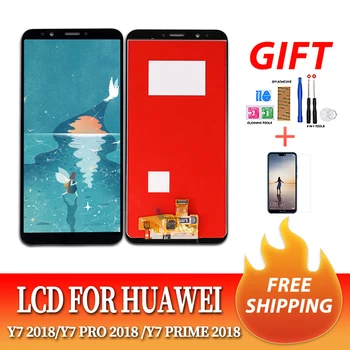 For HUAWEI Y7 Prime 2018 LCD-Skærm Touch screen Digitizer Y7 Pro 2018 med LCD-Rammen LND L22 LX2 L21 LX3 L23 LX1 TL30 Erstatte