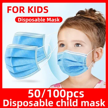 10/50/100Pcs Barn Maske Dejlige Børn Maske Disponibel ansigtsmaske Mascherine Mascara 3 Lags ørebøjle Anti-Støv, Forurening Masker