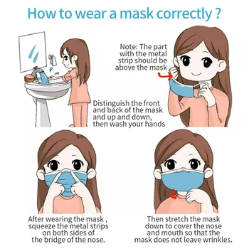 10/50/100Pcs Barn Maske Dejlige Børn Maske Disponibel ansigtsmaske Mascherine Mascara 3 Lags ørebøjle Anti-Støv, Forurening Masker