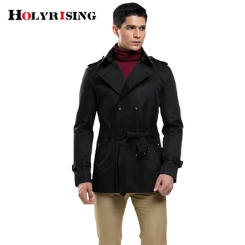 Holyrising Mænd Trench Coat Slank Jakker Casual Streetwear Windbreak Herre Tøj, Shorts Vintage Frakke Størrelse S-4XL 18746-5