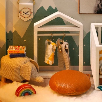 Miniature Dukkehus DIY 3D Træ-dukkehus Møbler Kit Casa Musik, Led Lys, Legetøj Fødselsdag Nye År Julegaver L031