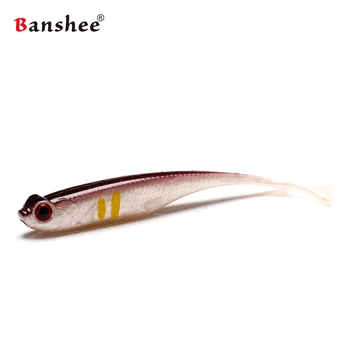 Banshee 100mm 8stk/Masse Shads Bløde Lokker Fast Silicium Agn For Fisken Shad Let Shiner Woblere Fiskeri Lokke Kunstige Plastik