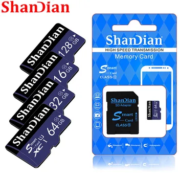 SHANDIAN Smart SD-Kortet, 128 gb Hukommelseskort med Høj Hastighed Class 10 32gb, 64gb Mini-TF Kort til Telefoner, Kameraer Gratis Fragt