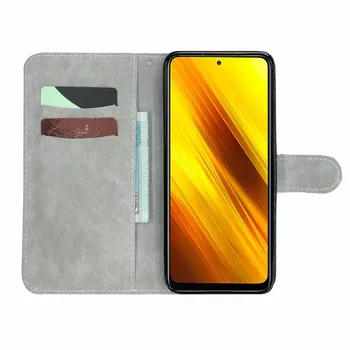 For Etui Xiaomi Poco X3 NFC Tilfældet For Xiaomi PocoX3 X 3 NFC Coque 3D Vision Mønster Læder Flip Case POCO X3 C3 Beskytte Dække